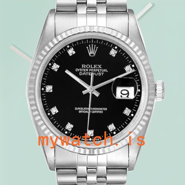 Rolex Datejust 36mm 16234BKDJ Mens Silver-tone: A Timeless Classic