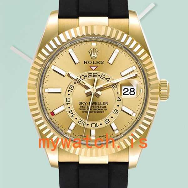Rolex Sky-Dweller 42mm Men's m326238-0007 Stainless Steel Rubber Band: A Comprehensive Review