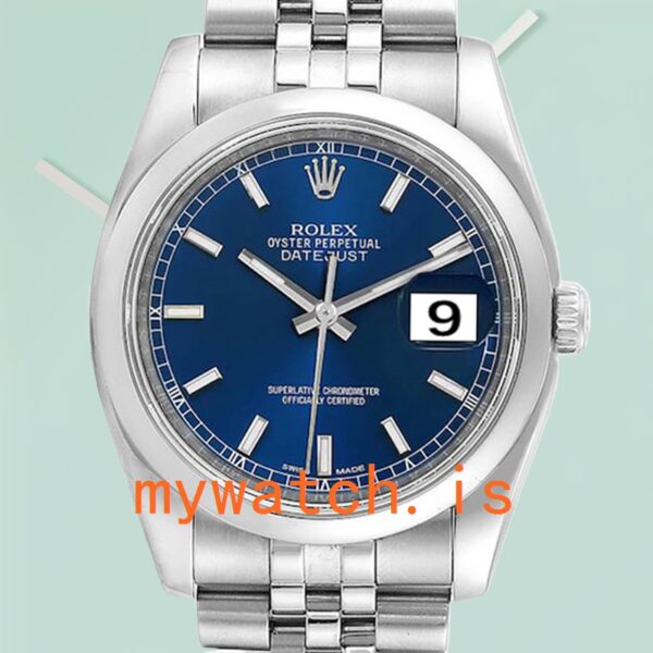 Rolex Datejust Mens 36mm 116200BLSJ Stainless Steel: Genuine vs. Replica