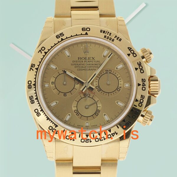 Rolex Daytona 40mm Mens 116508CSO Automatic Yellow Gold-tone: Genuine vs. Replica